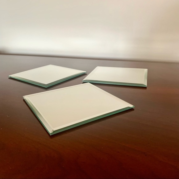 💥2/$10 Set of 3 Mirrored Tealight Holders and 3 Mirror Tiles - Picture 6 of 8